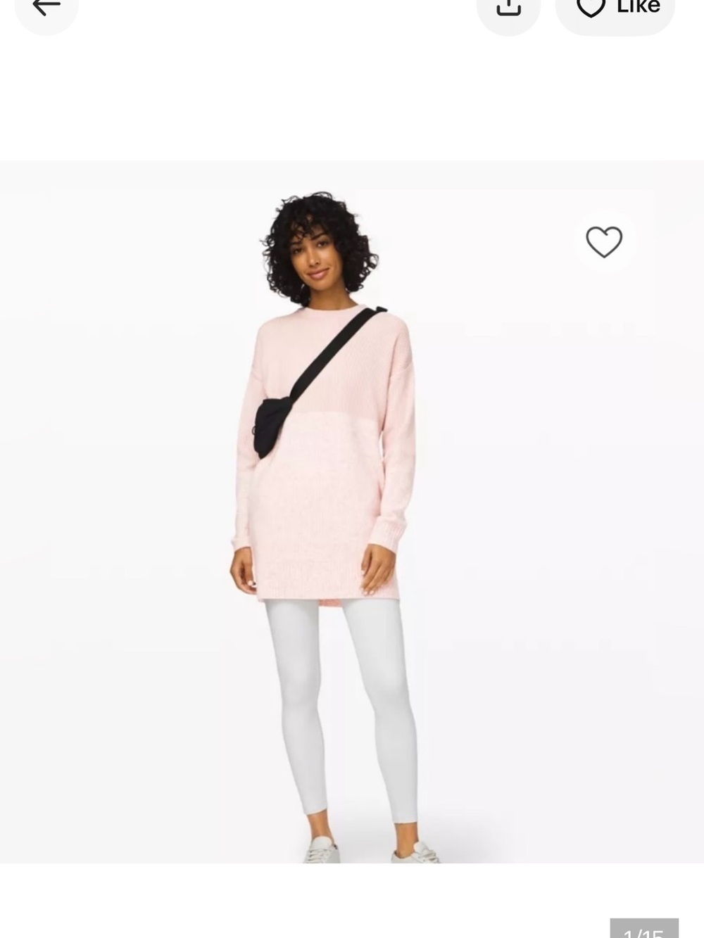 Lululemon Light Pink Longline Knit Sweater Dress